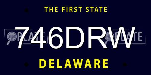 746DRW Delaware License Plate
