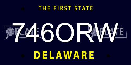 746ORW Delaware License Plate