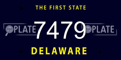 7479 Delaware License Plate
