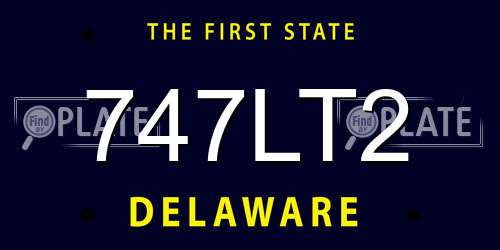747LT2 Delaware License Plate