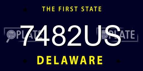 7482US Delaware License Plate