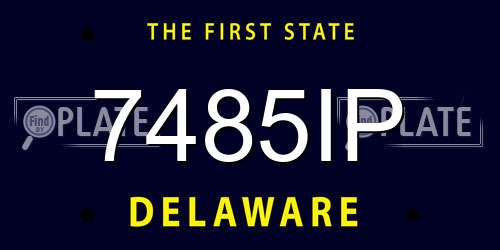 7485IP Delaware License Plate