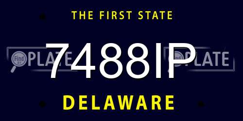 7488IP Delaware License Plate