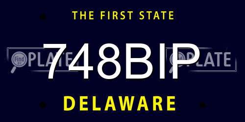 748BIP Delaware License Plate