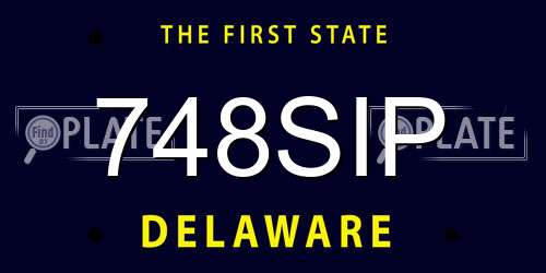 748SIP Delaware License Plate
