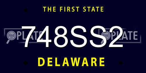 748SS2 Delaware License Plate