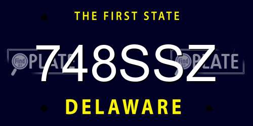 748SSZ Delaware License Plate