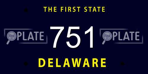 751 Delaware License Plate