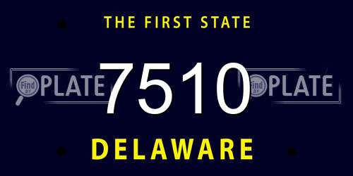 7510 Delaware License Plate