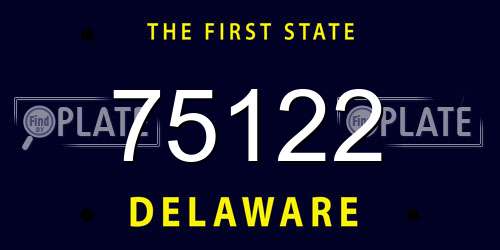 75122 Delaware License Plate