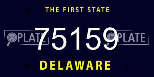 75159 Delaware License Plate