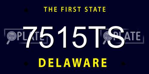 7515TS Delaware License Plate