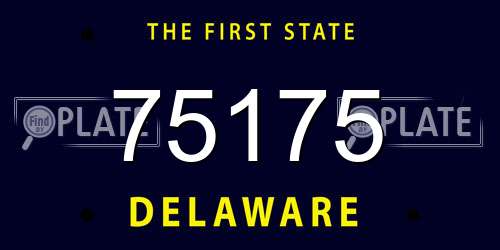 75175 Delaware License Plate
