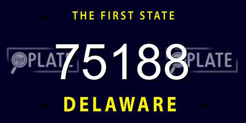 75188 Delaware License Plate