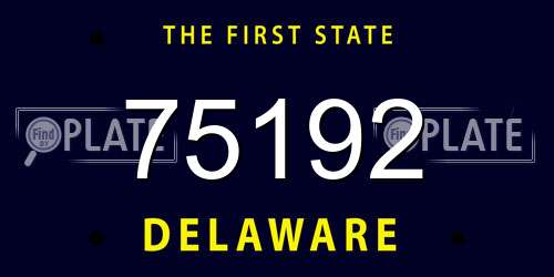 75192 Delaware License Plate