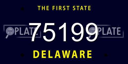 75199 Delaware License Plate