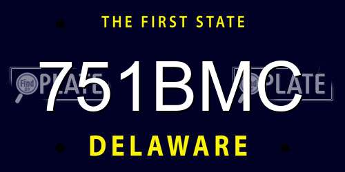 751BMC Delaware License Plate