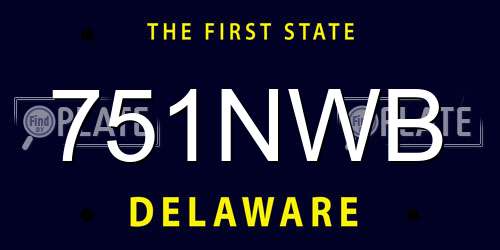 751NWB Delaware License Plate
