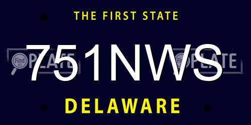 751NWS Delaware License Plate