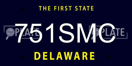 751SMC Delaware License Plate