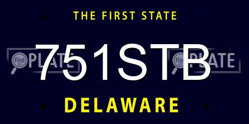 751STB Delaware License Plate