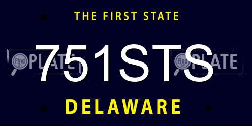 751STS Delaware License Plate