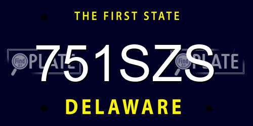 751SZS Delaware License Plate