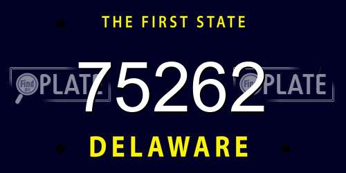 75262 Delaware License Plate