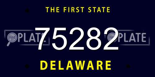 75282 Delaware License Plate
