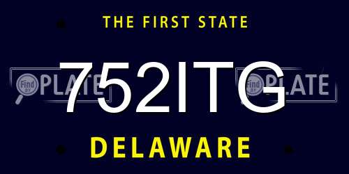 752ITG Delaware License Plate