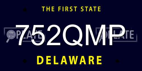 752QMP Delaware License Plate