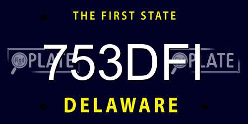 753DFI Delaware License Plate