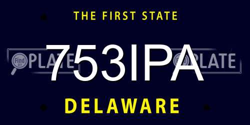 753IPA Delaware License Plate
