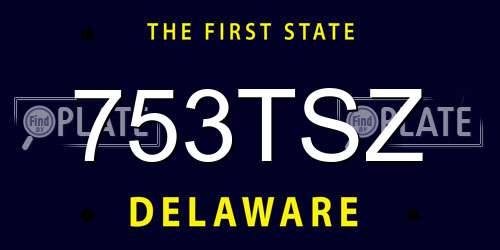 753TSZ Delaware License Plate