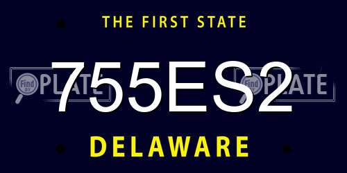 755ES2 Delaware License Plate