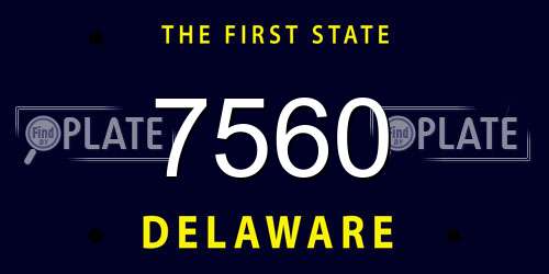 7560 Delaware License Plate