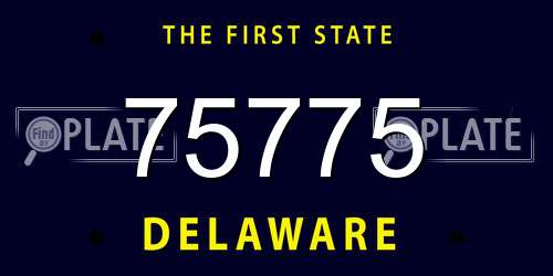 75775 Delaware License Plate