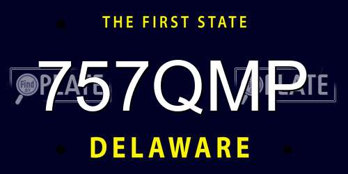 757QMP Delaware License Plate