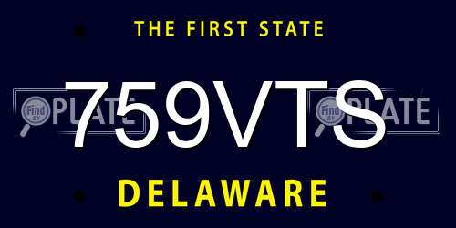 759VTS Delaware License Plate