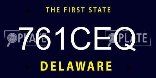 761CEQ Delaware License Plate