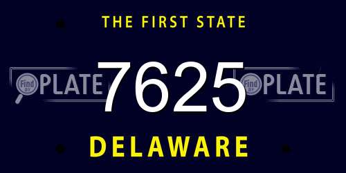 7625 Delaware License Plate