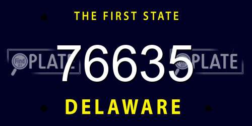 76635 Delaware License Plate