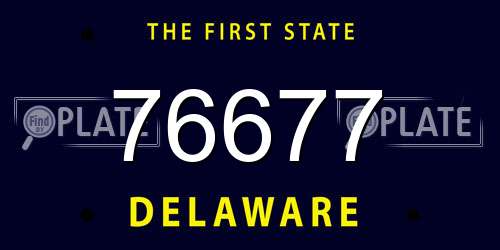 76677 Delaware License Plate