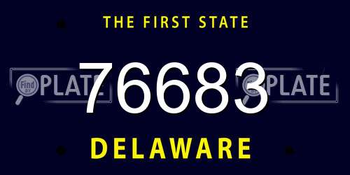 76683 Delaware License Plate