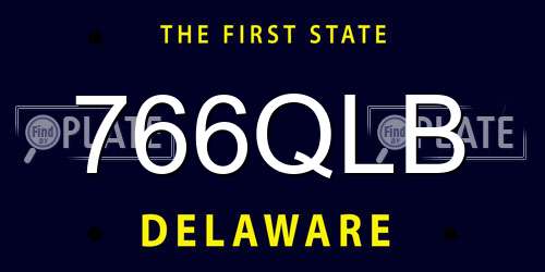 766QLB Delaware License Plate