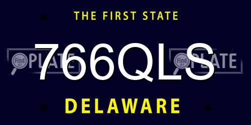 766QLS Delaware License Plate