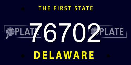 76702 Delaware License Plate