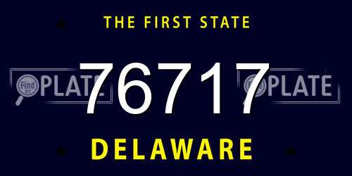 76717 Delaware License Plate