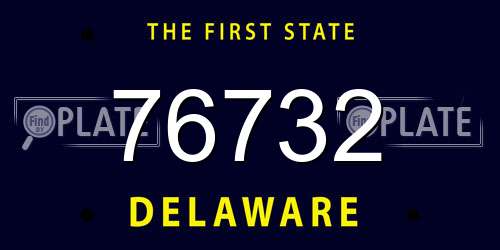 76732 Delaware License Plate