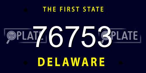 76753 Delaware License Plate